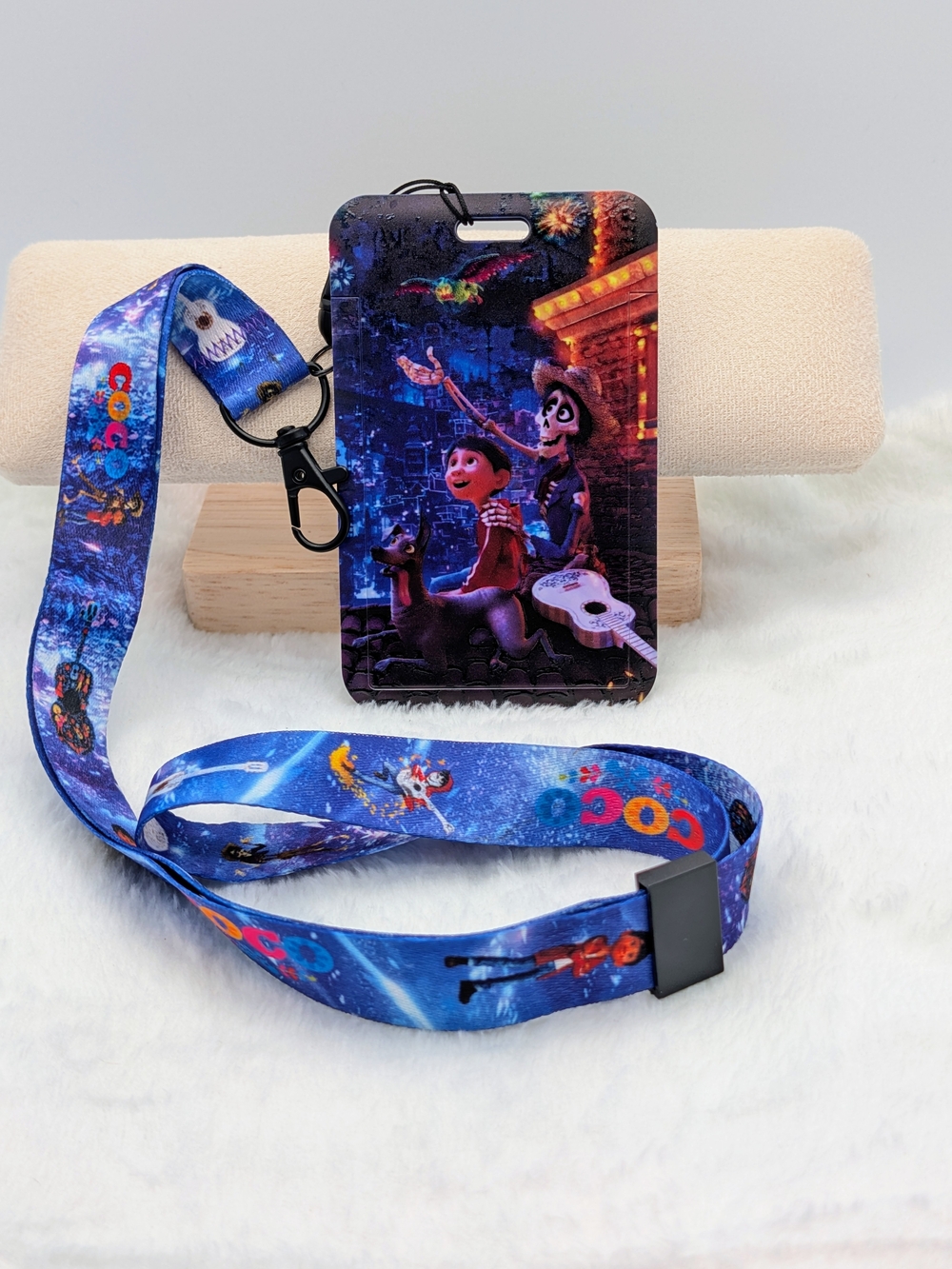 Disney Coco Blue Lanyard ID Card Holder